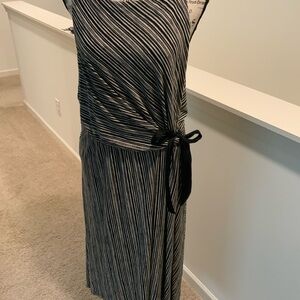 Maeve size large Black and White Striped Dress